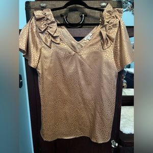 Tan Silk Women’s Blouse